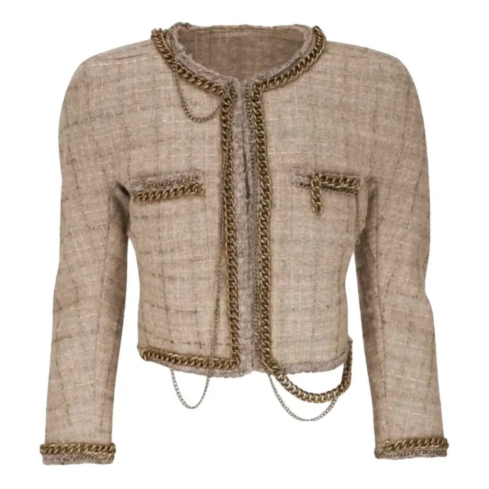 R13 tweed women’s jacket/blazer NWT with chain embellishments